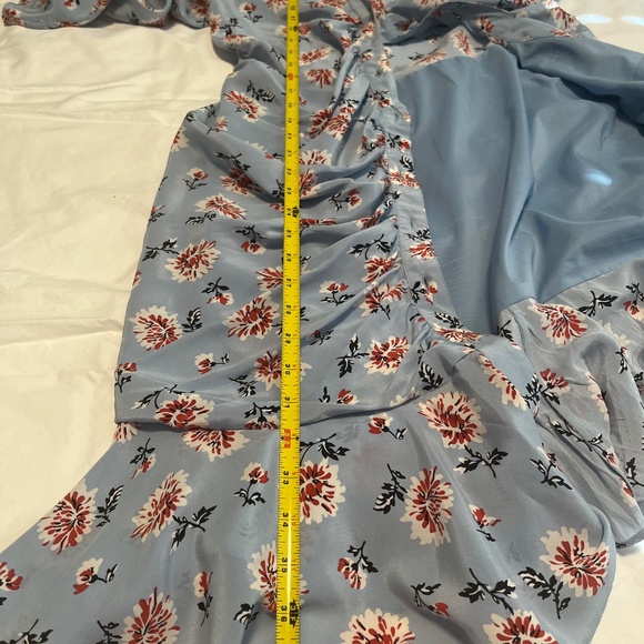 Veronica Beard Women”s Blue & Pink Rowe Floral LS Dress Size 10 - Picture 12 of 13